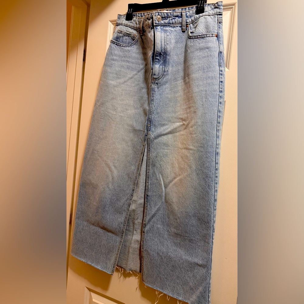 Women's Light Blue Denim Skirt